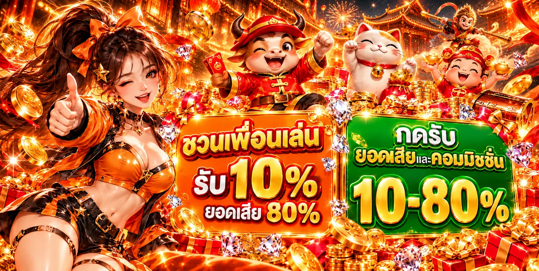 แบนเนอร์เกมและการแนะนำเพื่อน LEO777